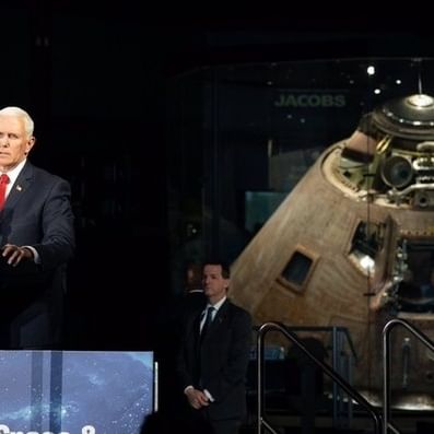 On Tuesday, Vice President Mike Pence announced that the US has plans to put astronauts back on the Moon in 2024.
This is four years earlier than NASAâ€™s previously intended target of 2028.
While chairing a meeting at the National Space Council in NASAâ€™s Marshall Spaceflight Center in Huntsville, Alabama, Pence announced, â€?â€™Weâ€™re in a space race today, just as we were in the 1960s.  #astronauts #ColdWar #moon #NASA #Pence #Space